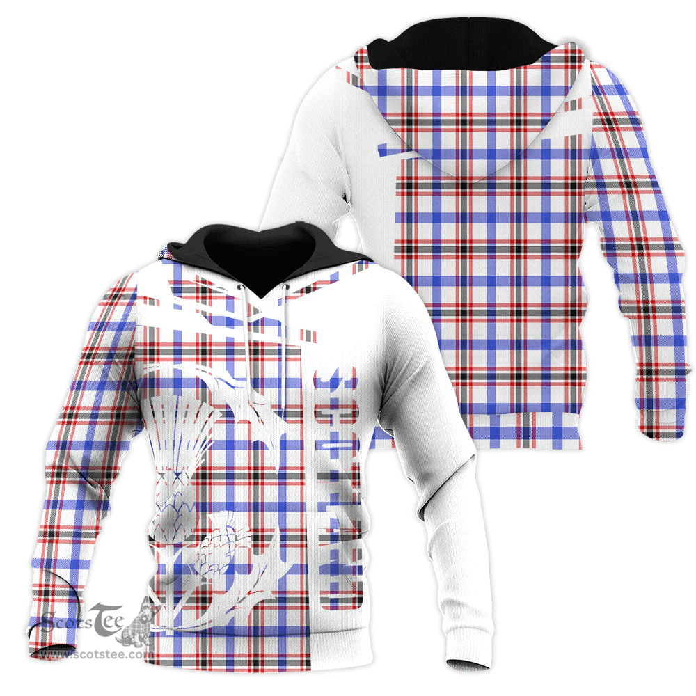 Boswell Modern Clan Tartan Hoodie - Scottish Thistle Style