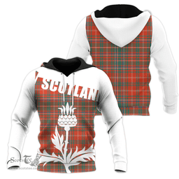 MacDougall Ancient Clan Tartan Hoodie - Scottish Thistle Style
