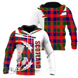 Gow Of McGouan Clan Tartan Hoodie - Scottish Thistle Style