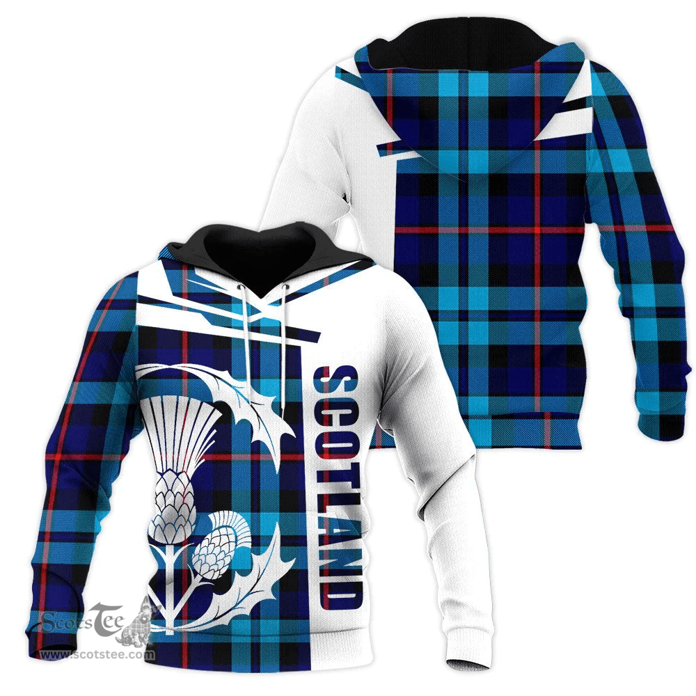 MacCorquodale Clan Tartan Hoodie - Scottish Thistle Style