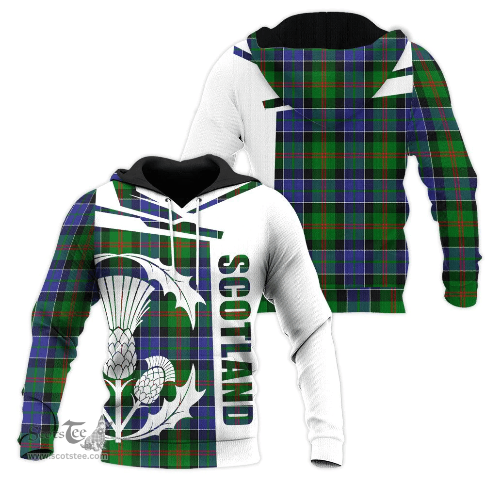 Paterson Clan Tartan Hoodie - Scottish Thistle Style