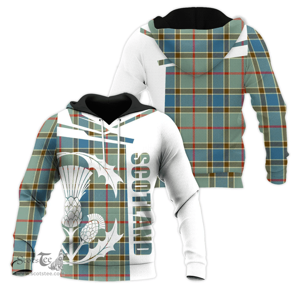 Balfour Blue Clan Tartan Hoodie - Scottish Thistle Style