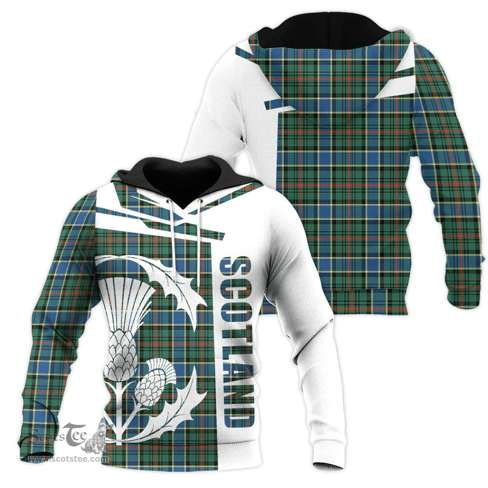 Ogilvie Hunting Ancient Clan Tartan Hoodie - Scottish Thistle Style