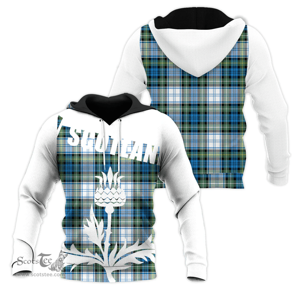 Campbell Dress Ancient Clan Tartan Hoodie - Scottish Thistle Style