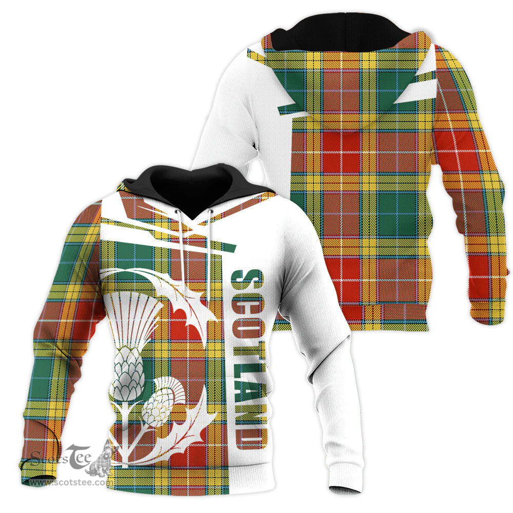 Buchanan Old Sett Clan Tartan Hoodie - Scottish Thistle Style