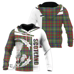 Shaw Green Modern Clan Tartan Hoodie - Scottish Thistle Style