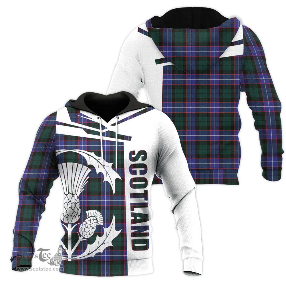 Guthrie Modern Clan Tartan Hoodie - Scottish Thistle Style