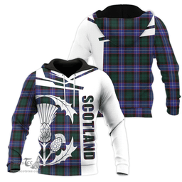 Guthrie Modern Clan Tartan Hoodie - Scottish Thistle Style