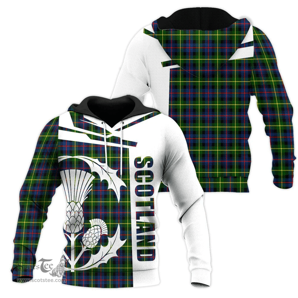 Farquharson Modern Clan Tartan Hoodie - Scottish Thistle Style
