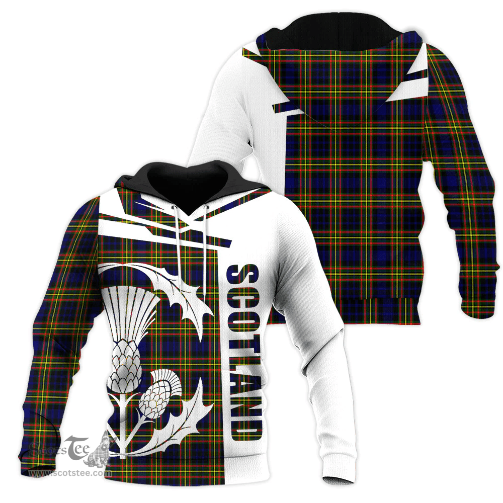 MacLellan Modern Clan Tartan Hoodie - Scottish Thistle Style