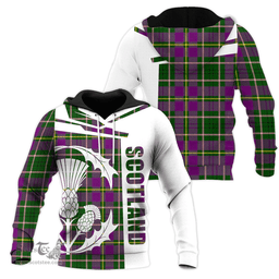 Taylor Clan Tartan Hoodie - Scottish Thistle Style