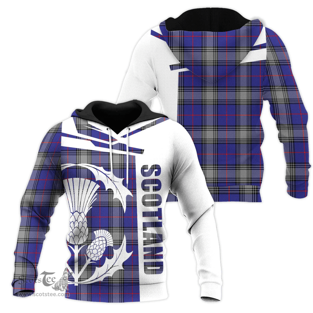 Kinnaird Clan Tartan Hoodie - Scottish Thistle Style