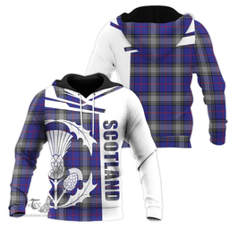 Kinnaird Clan Tartan Hoodie - Scottish Thistle Style
