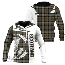 Graham Of Menteith Weathered Clan Tartan Hoodie - Scottish Thistle Style