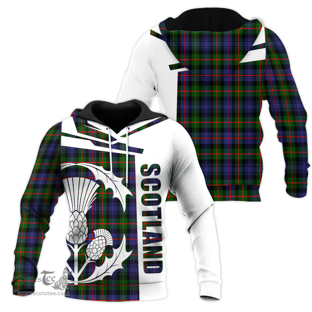 Fleming Clan Tartan Hoodie - Scottish Thistle Style