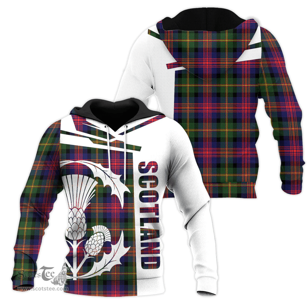MacLennan Clan Tartan Hoodie - Scottish Thistle Style