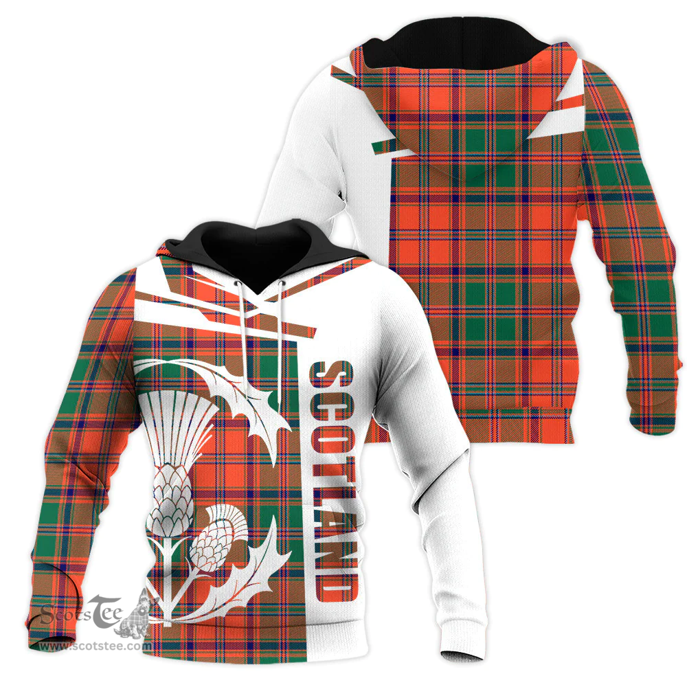Stewart Of Appin Ancient Clan Tartan Hoodie - Scottish Thistle Style
