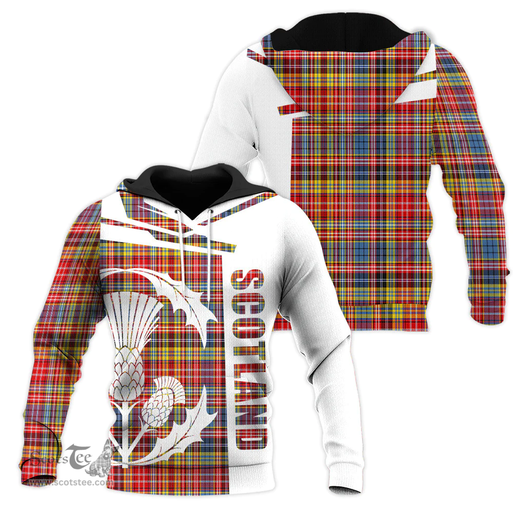 Drummond Of Strathallan Clan Tartan Hoodie - Scottish Thistle Style