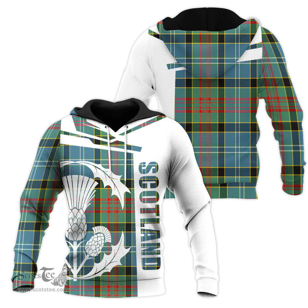Brisbane modern Clan Tartan Hoodie - Scottish Thistle Style