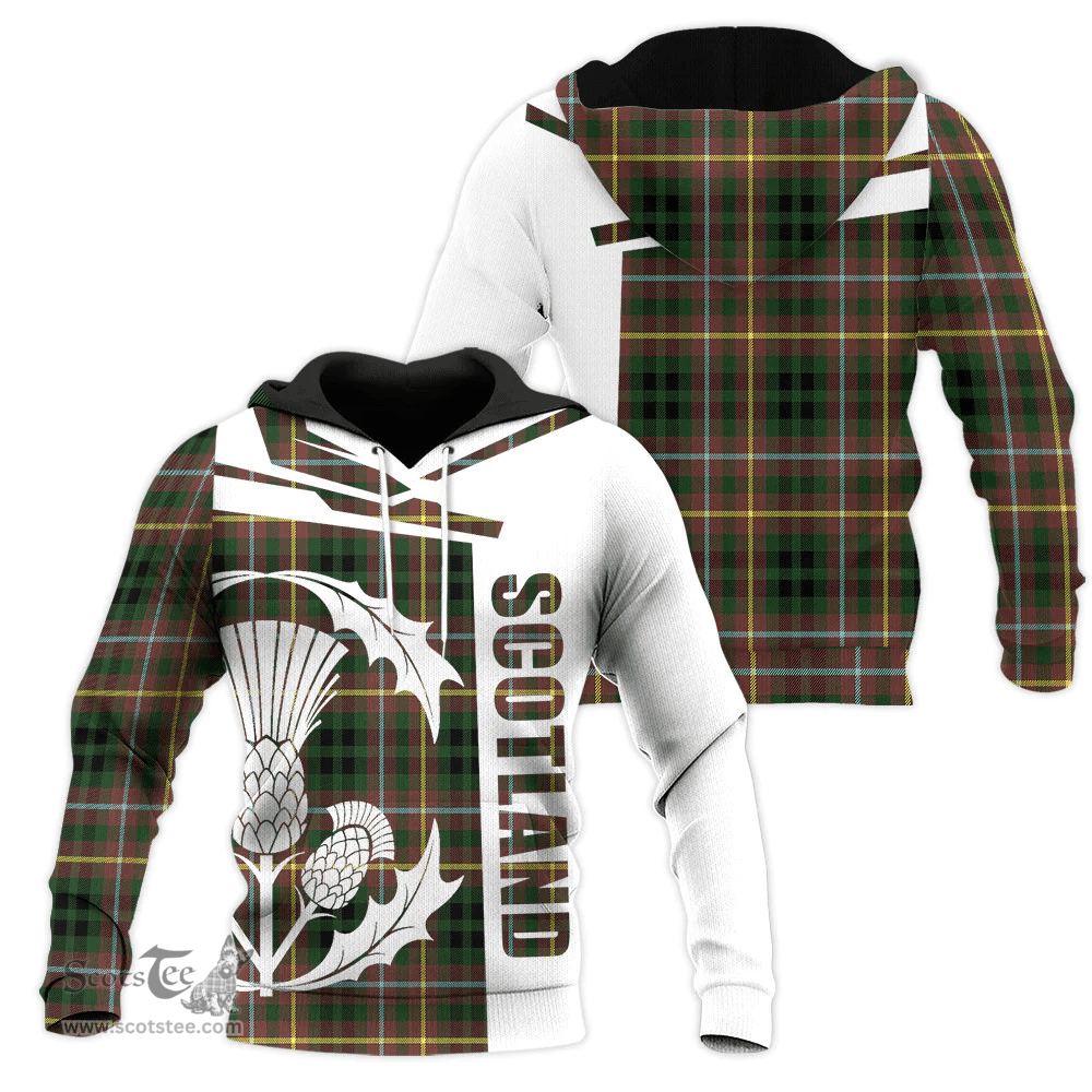 Buchanan Hunting Clan Tartan Hoodie - Scottish Thistle Style
