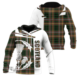 Buchanan Hunting Clan Tartan Hoodie - Scottish Thistle Style