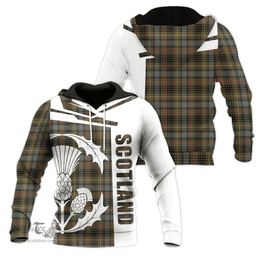 Stewart Hunting Weathered Clan Tartan Hoodie - Scottish Thistle Style