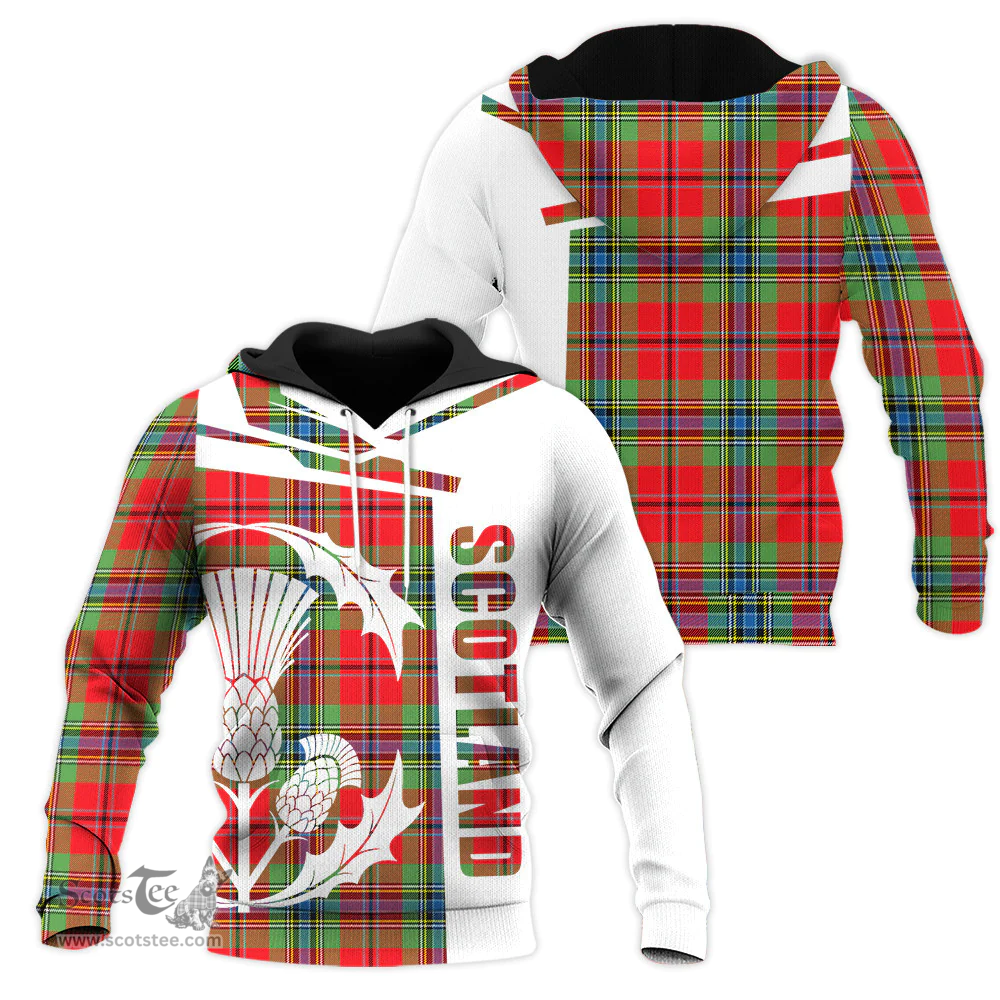 MacLean Of Duart Modern Clan Tartan Hoodie - Scottish Thistle Style