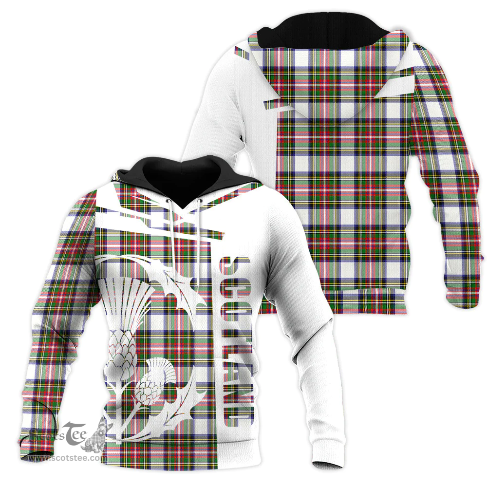 Stewart Dress Modern Clan Tartan Hoodie - Scottish Thistle Style