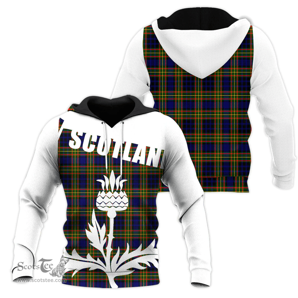 Clelland Modern Clan Tartan Hoodie - Scottish Thistle Style