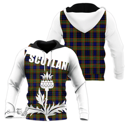 Clelland Modern Clan Tartan Hoodie - Scottish Thistle Style