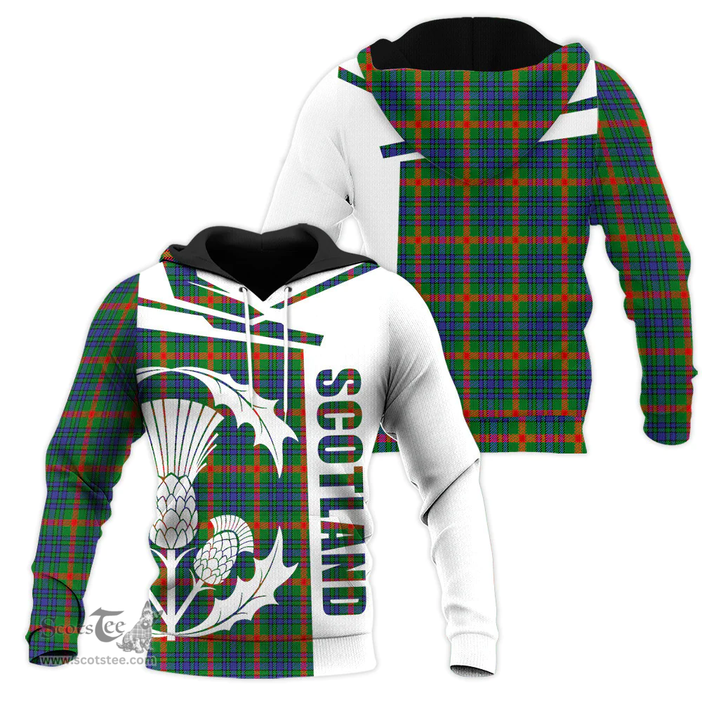 Aiton Clan Tartan Hoodie - Scottish Thistle Style