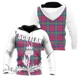 Lindsay Ancient Clan Tartan Hoodie - Scottish Thistle Style