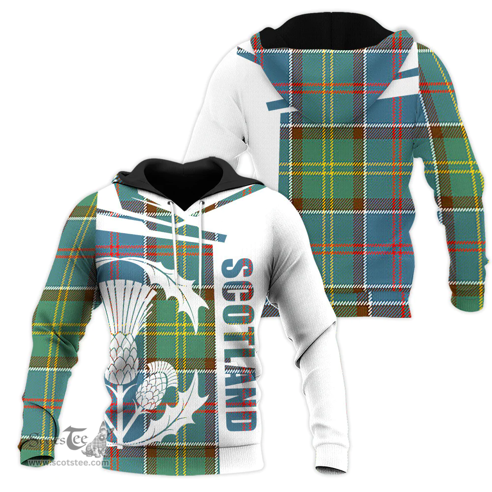 Whitelaw District Clan Tartan Hoodie - Scottish Thistle Style