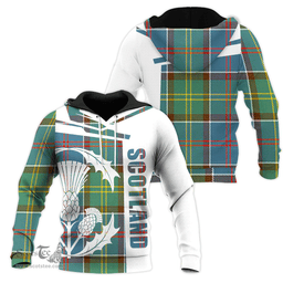 Whitelaw District Clan Tartan Hoodie - Scottish Thistle Style