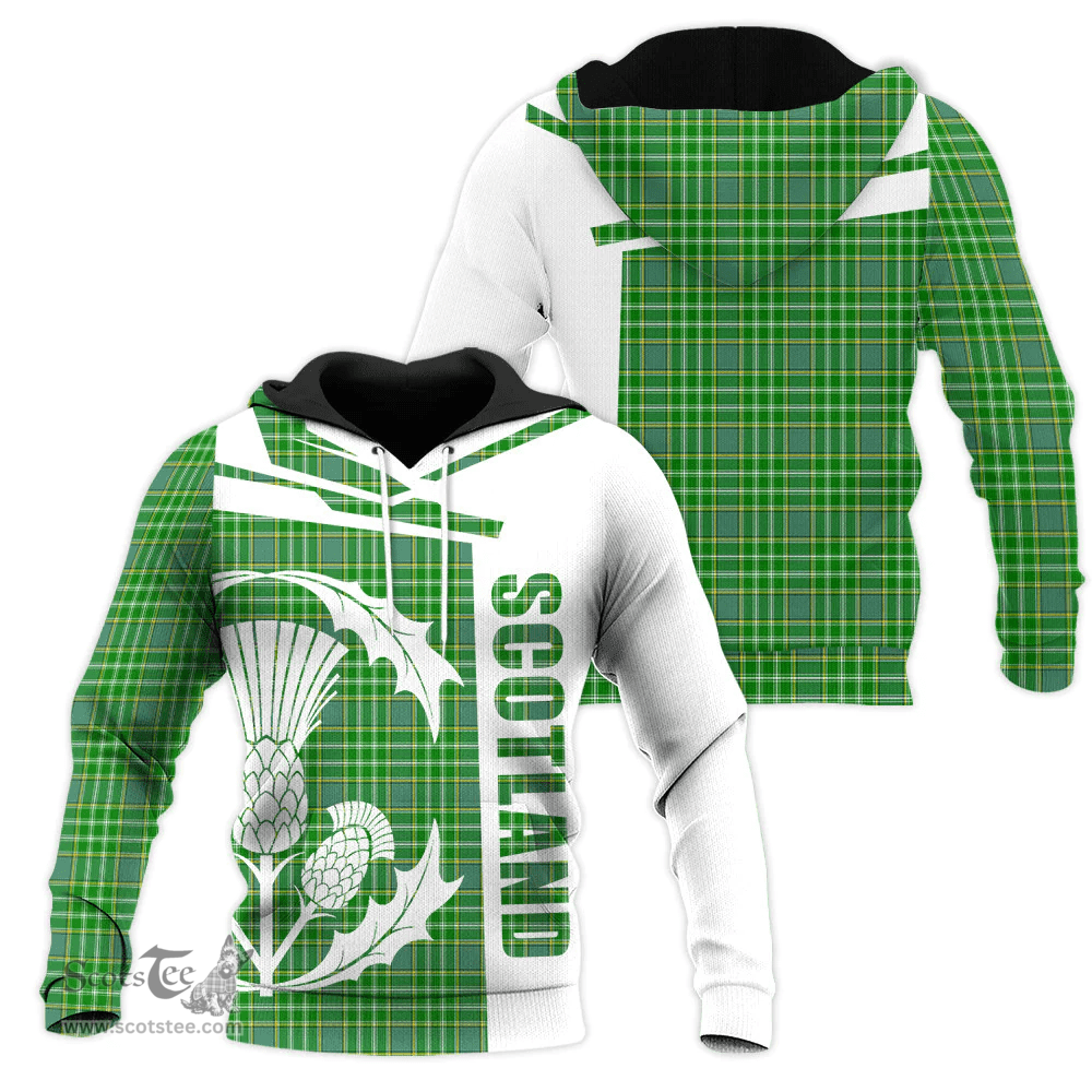 Currie Clan Tartan Hoodie - Scottish Thistle Style