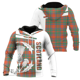 MacKintosh Ancient Clan Tartan Hoodie - Scottish Thistle Style