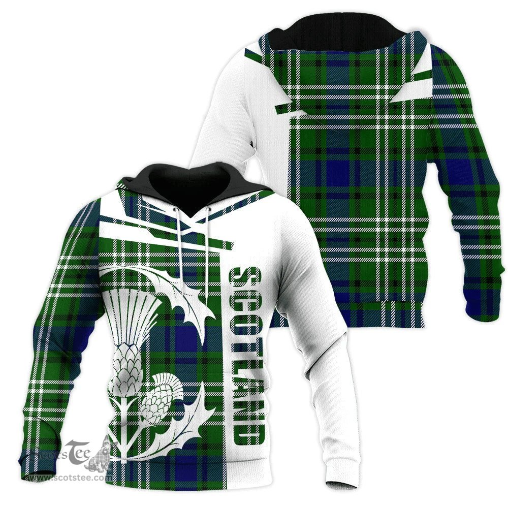 Learmonth Clan Tartan Hoodie - Scottish Thistle Style