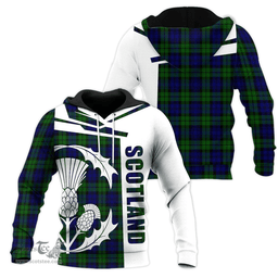 Campbell Modern Clan Tartan Hoodie - Scottish Thistle Style