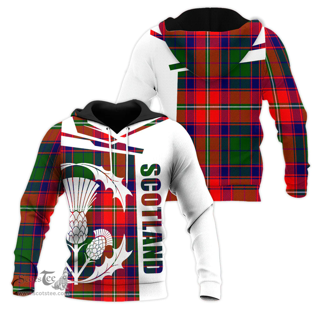 Riddell Clan Tartan Hoodie - Scottish Thistle Style