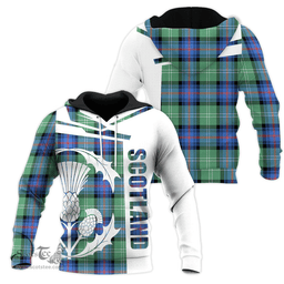 Sutherland Old Ancient Clan Tartan Hoodie - Scottish Thistle Style