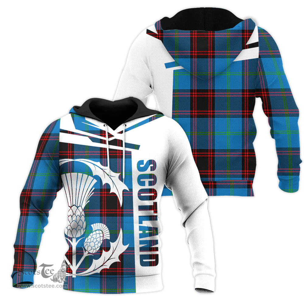 Wedderburn Clan Tartan Hoodie - Scottish Thistle Style