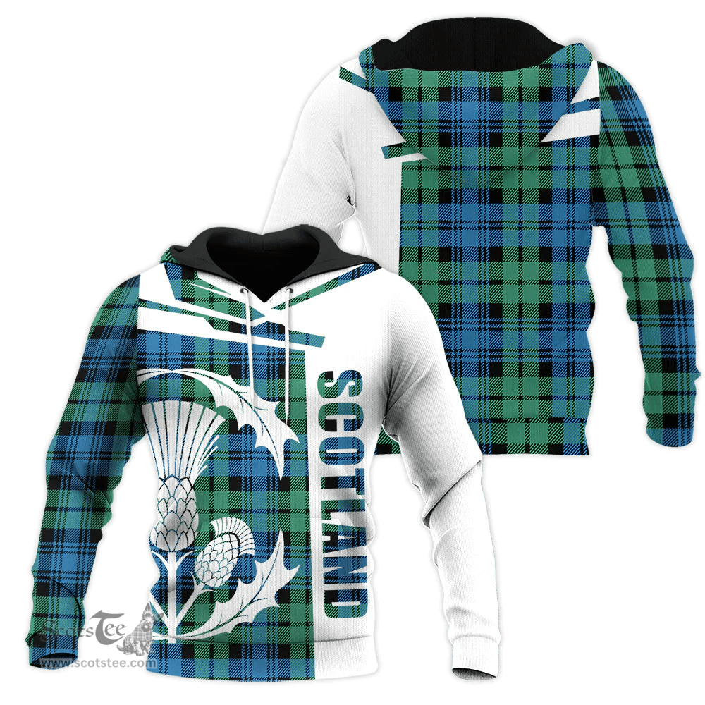 Campbell Ancient 01 Clan Tartan Hoodie - Scottish Thistle Style