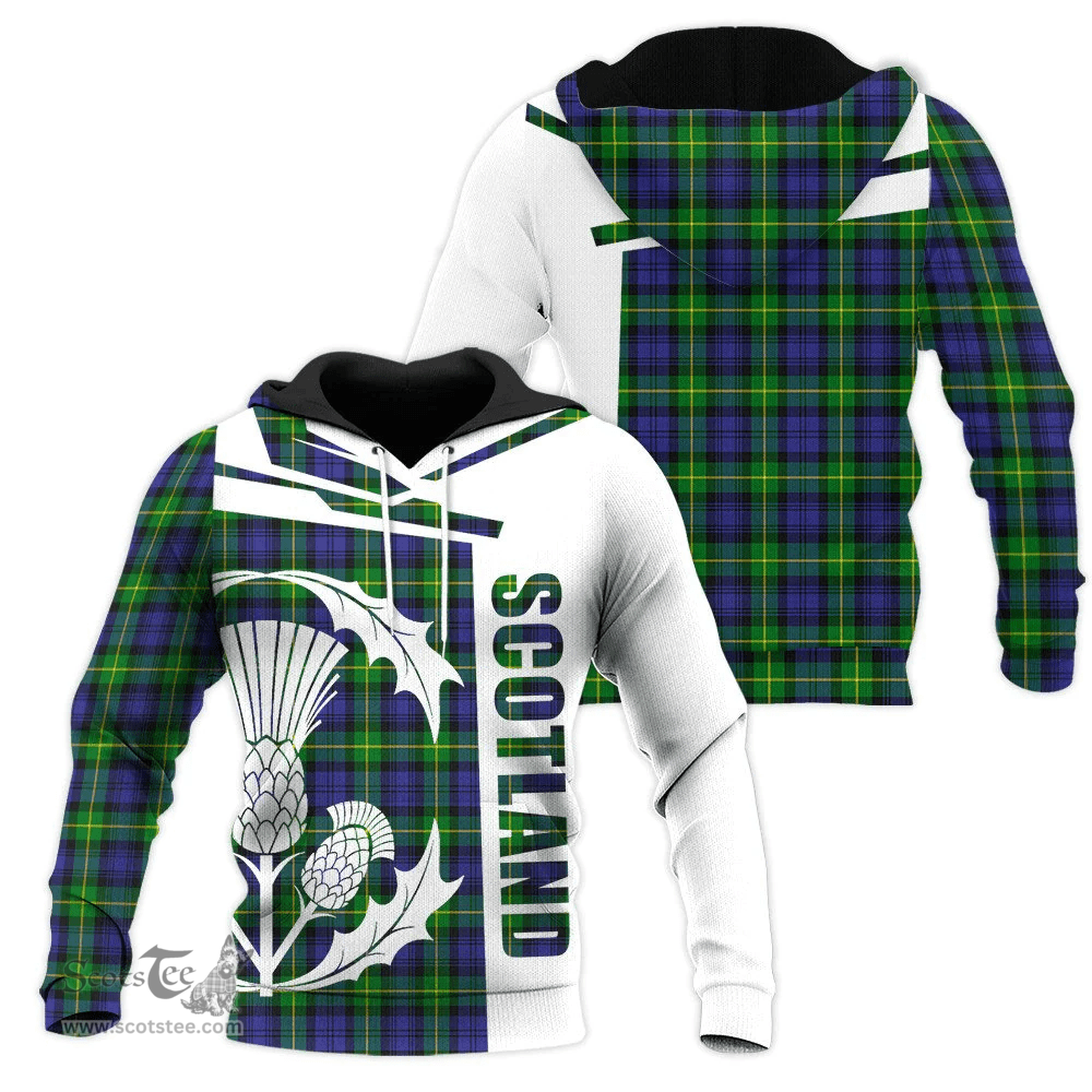 Gordon Modern Clan Tartan Hoodie - Scottish Thistle Style