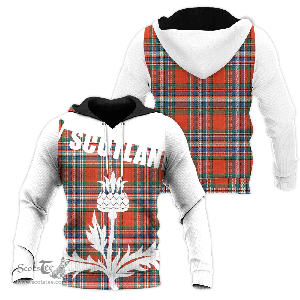 MacFarlane Ancient Clan Tartan Hoodie - Scottish Thistle Style
