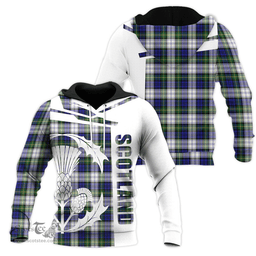 Gordon Dress Modern Clan Tartan Hoodie - Scottish Thistle Style