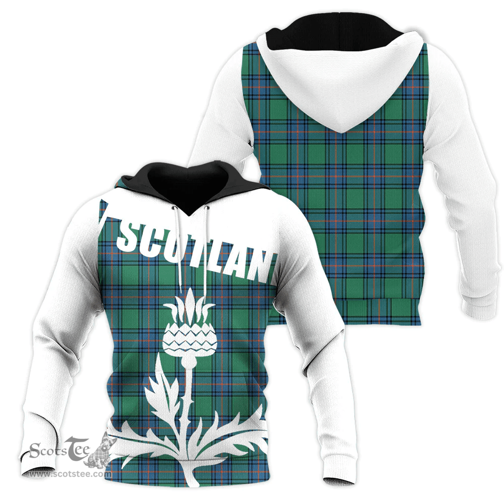 Shaw Ancient Clan Tartan Hoodie - Scottish Thistle Style