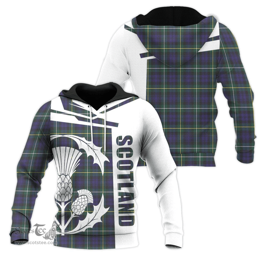 Campbell Argyll Modern Clan Tartan Hoodie - Scottish Thistle Style