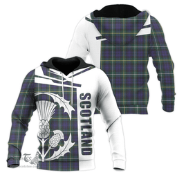 Campbell Argyll Modern Clan Tartan Hoodie - Scottish Thistle Style