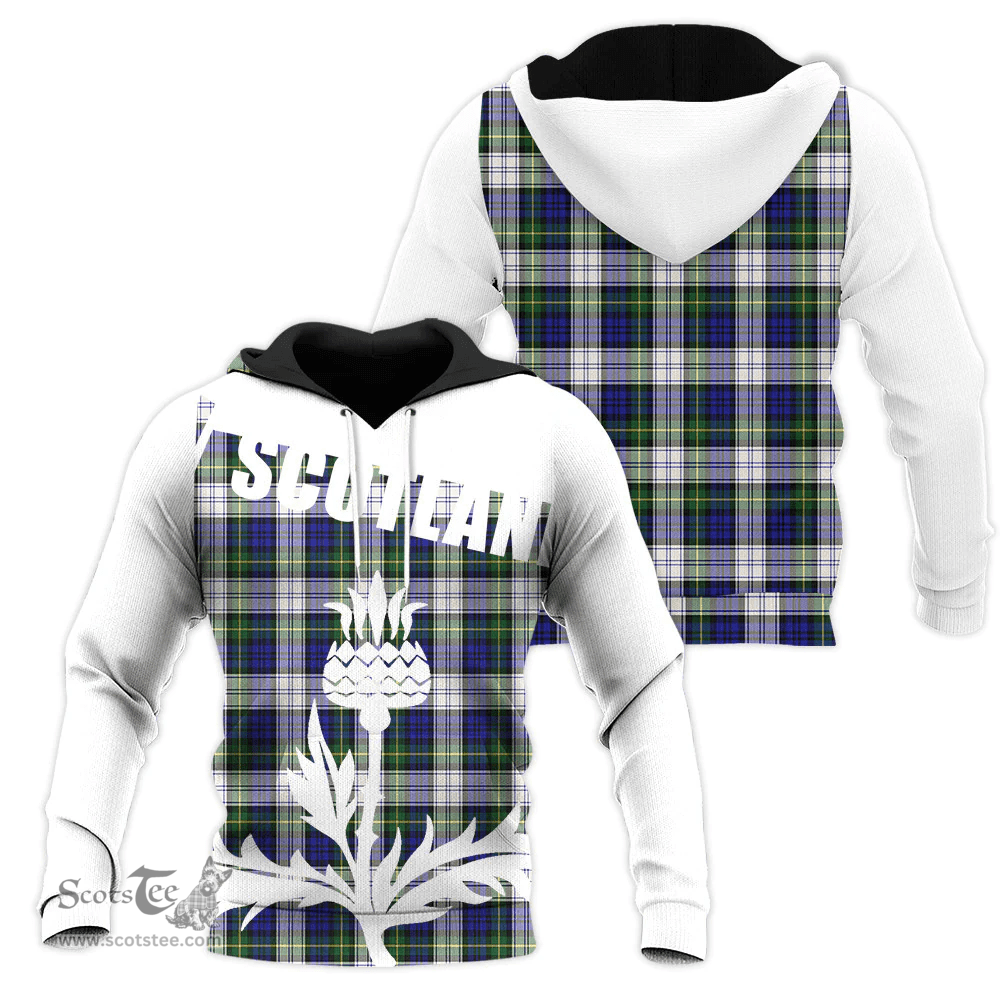 Gordon Dress Modern Clan Tartan Hoodie - Scottish Thistle Style