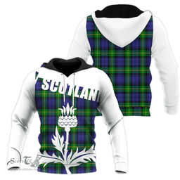 Meldrum Clan Tartan Hoodie - Scottish Thistle Style